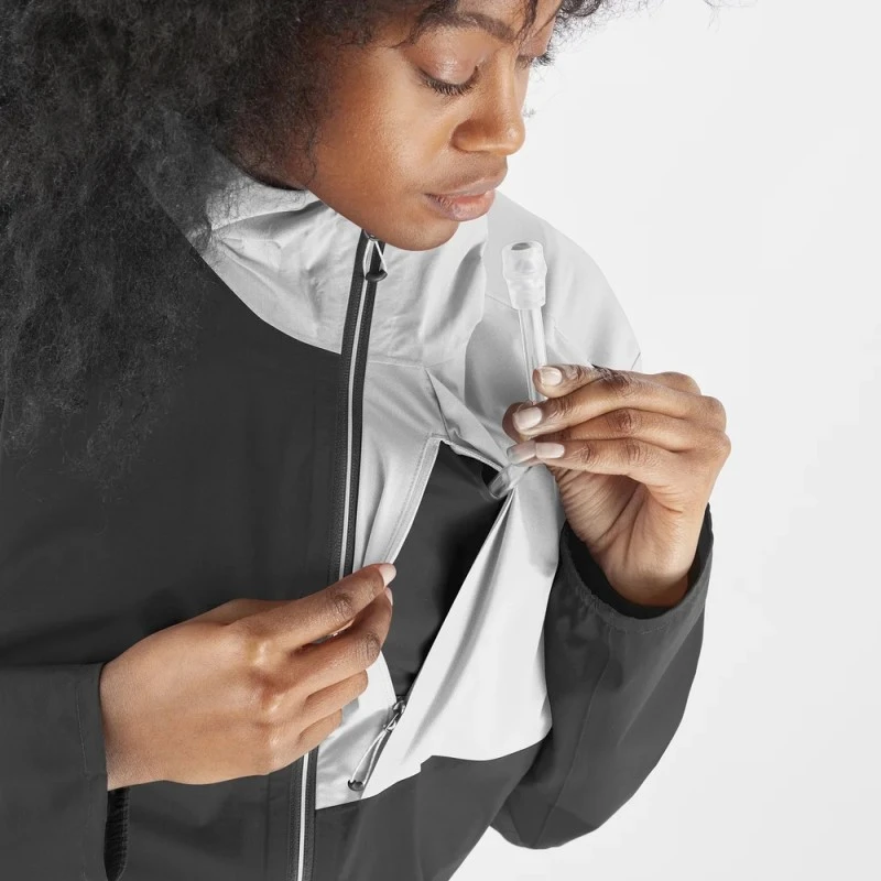 Veste SALOMON Bonatti Trail Jacket Femme Black / White 7 Veste SALOMON Bonatti Trail Jacket Femme Black / White – Image 5