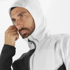 Veste SALOMON Bonatti Trail Jacket Homme Black / White -Salomon veste salomon bonatti trail jacket homme black white 2