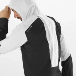 Veste SALOMON Bonatti Trail Jacket Homme Black / White -Salomon veste salomon bonatti trail jacket homme black white 4