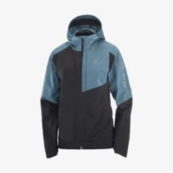 Veste SALOMON Bonatti Trail WP JKT Femme Black / Mallard Blue