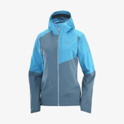 Veste SALOMON Bonatti Trail WP JKT Femme Mallard Blue / Barrier Reef