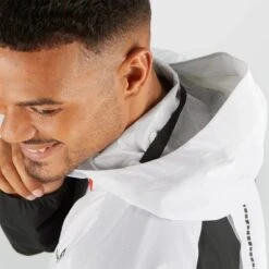 Veste SALOMON Bonatti Trail WP JKT Homme White / Black -Salomon veste salomon bonatti trail wp jkt homme white black 4