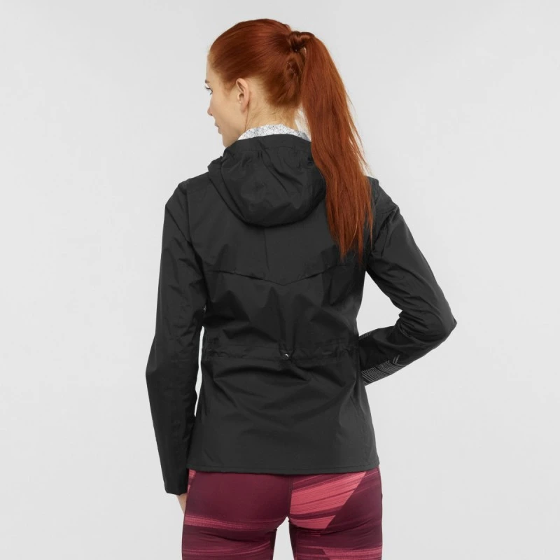 Veste SALOMON Bonatti Waterproof Jacket Femme Black Reflective 4 Veste SALOMON Bonatti Waterproof Jacket Femme Black Reflective – Image 2