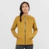 Veste SALOMON Bonatti Waterproof Jacket Femme Cumin / Ebony -Salomon veste salomon bonatti waterproof jacket femme cumin ebony