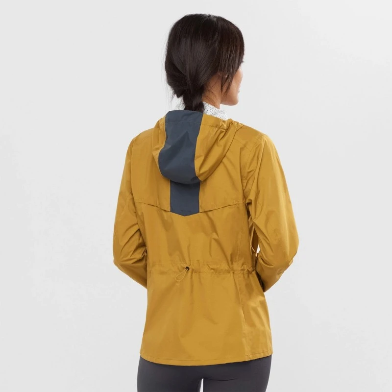 Veste SALOMON Bonatti Waterproof Jacket Femme Cumin / Ebony 5 Veste SALOMON Bonatti Waterproof Jacket Femme Cumin / Ebony – Image 3