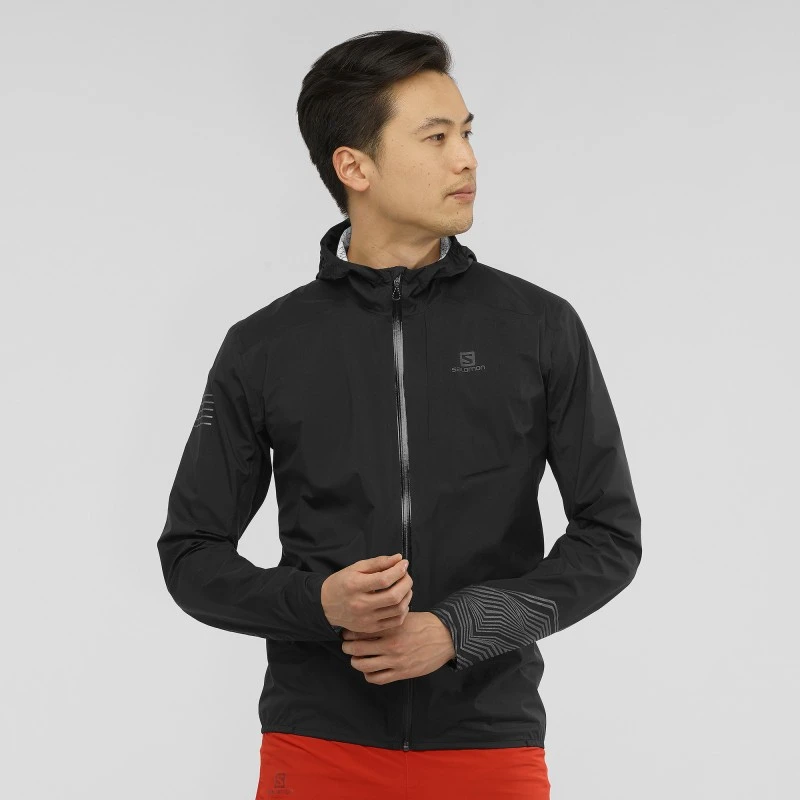 Veste SALOMON Bonatti WP JKT Homme Black / Reflective 3 Veste SALOMON Bonatti WP JKT Homme Black / Reflective