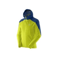 Veste SALOMON Bonatti WP JKT Homme Blue / Lime