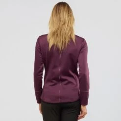 Veste SALOMON Discovery FZ W Femme Winetasting/heath -Salomon veste salomon discovery fz w femme winetastingheath 2