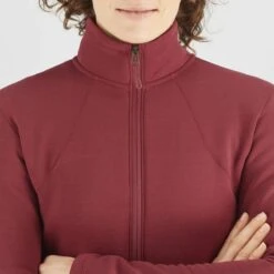 Veste SALOMON Essential Warm FZ Fleece Femme Pomegranate -Salomon veste salomon essential warm fz fleece femme pomegranate 4