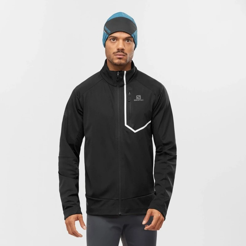 Veste SALOMON GORE-TEX INFINIUM™ Winstopper® Pro JKT Homme Black 4 Veste SALOMON GORE-TEX INFINIUM™ Winstopper® Pro JKT Homme Black – Image 2