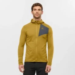 Veste SALOMON Outline FZ Hoodie Homme Cumin