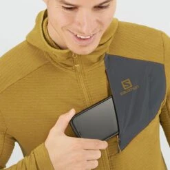 Veste SALOMON Outline FZ Hoodie Homme Cumin -Salomon veste salomon outline fz hoodie homme cumin 3