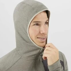 Veste SALOMON Outline FZ Hoodie Homme Wrought Iron -Salomon veste salomon outline fz hoodie homme wrought iron 4