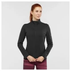 Veste SALOMON Outrack FZ Mid Femme Black