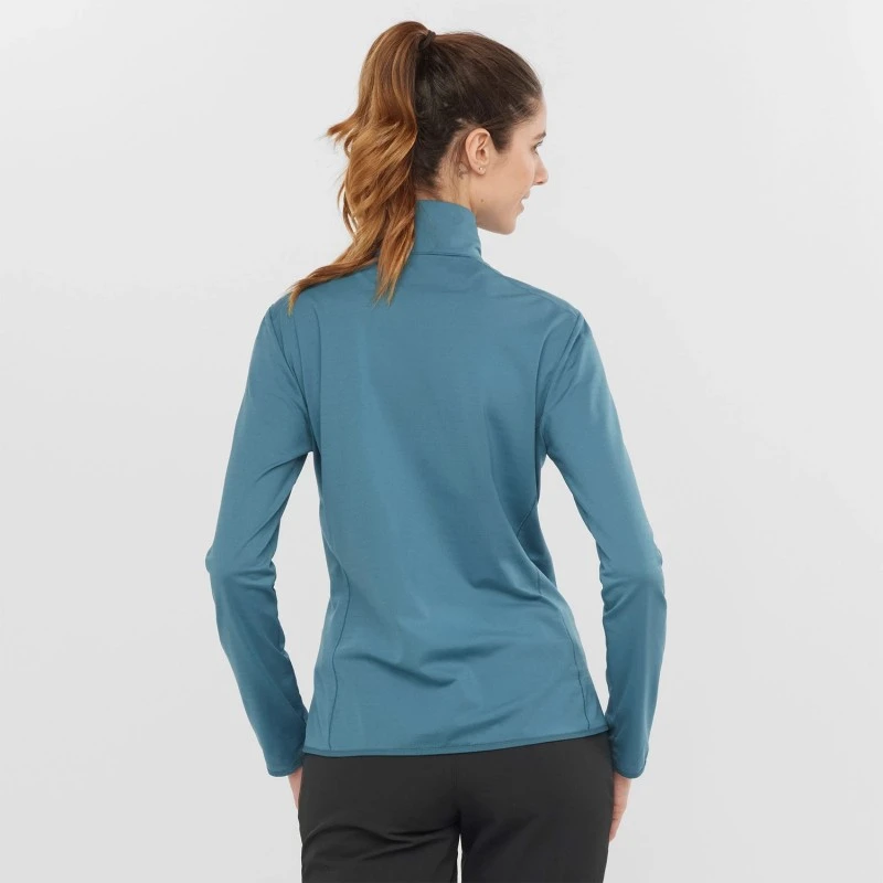 Veste SALOMON Outrack FZ Mid Femme Mallard Blue 5 Veste SALOMON Outrack FZ Mid Femme Mallard Blue – Image 3