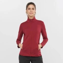 Veste SALOMON Outrack FZ Mid Femme Pomegranate